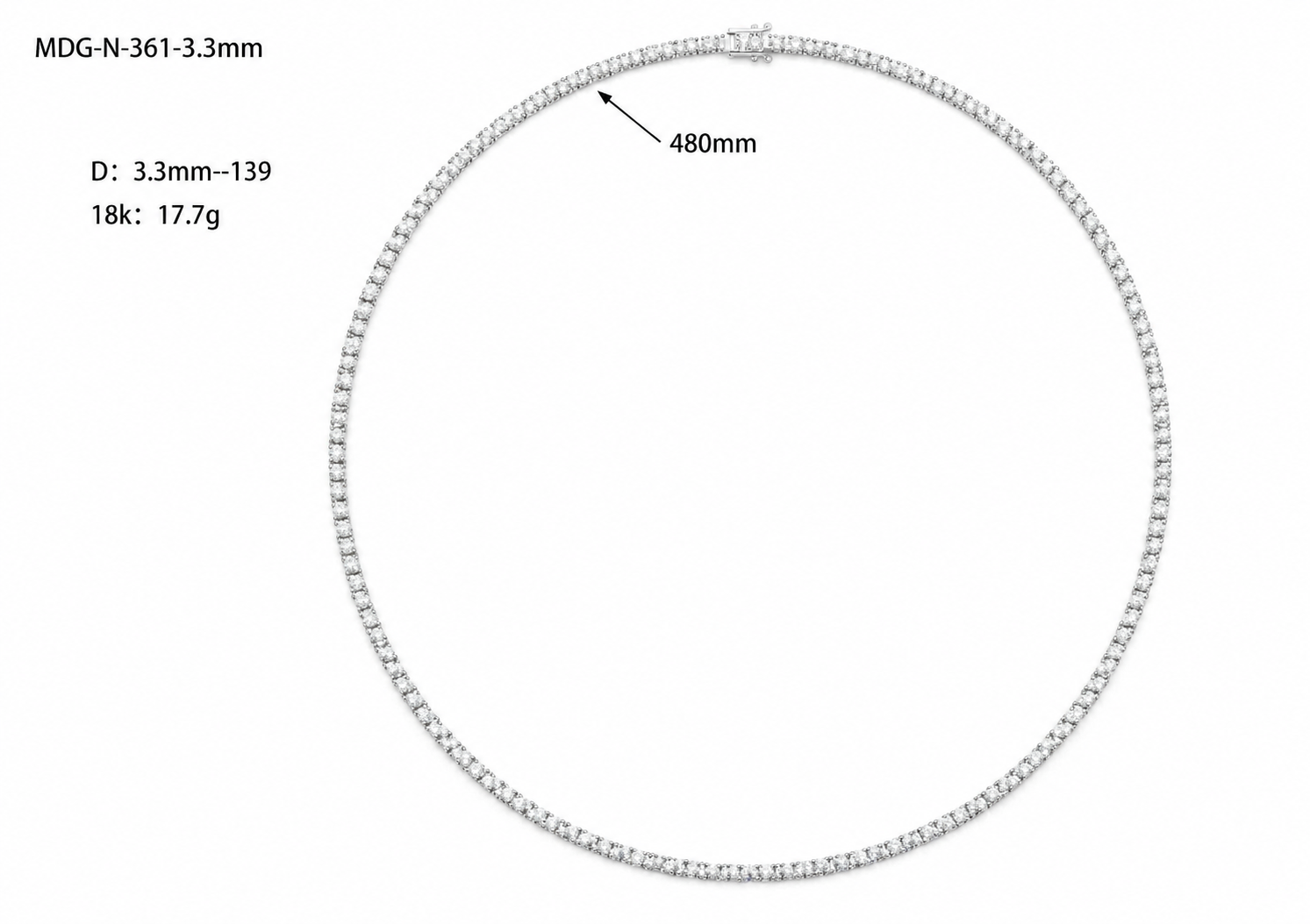 Diamond Necklace / MDG-N-361