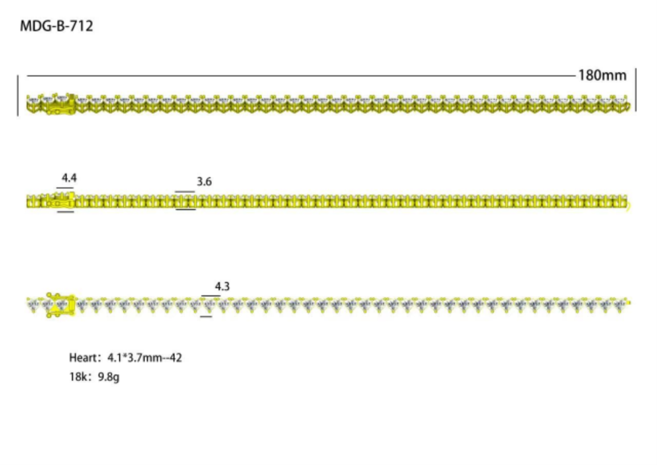 MDG-B-712(PK-138B) / Diamond Tennis Bracelet