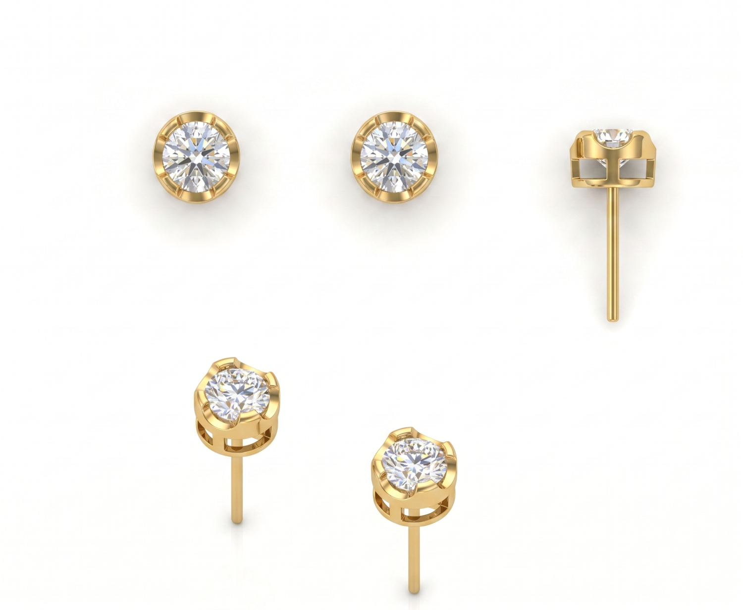 Diamond Stud Earrings / MDG-E-1364 30PT(PK-159E)