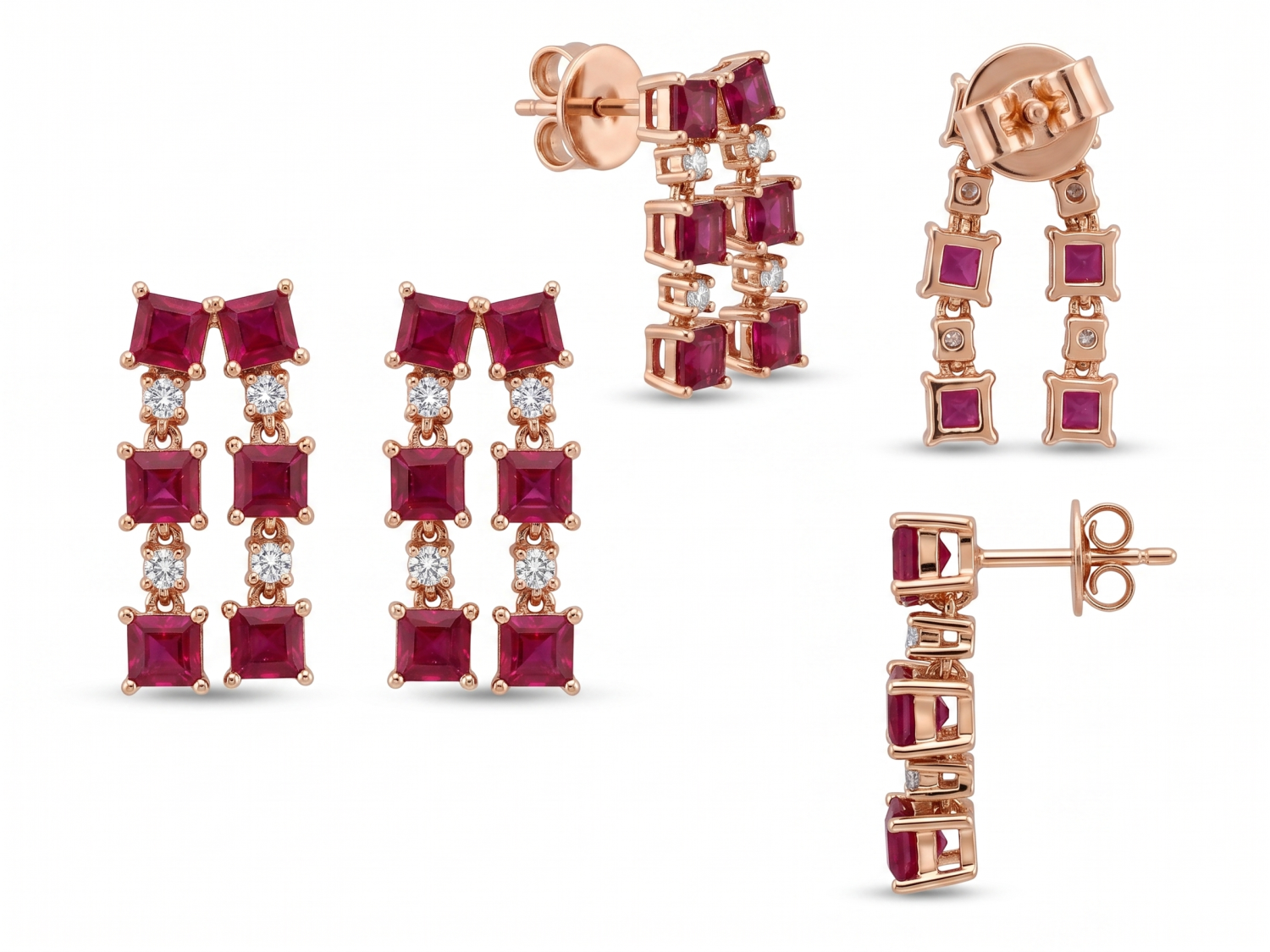 Ruby With Diamond Earring / PK-120SE+1/TSR