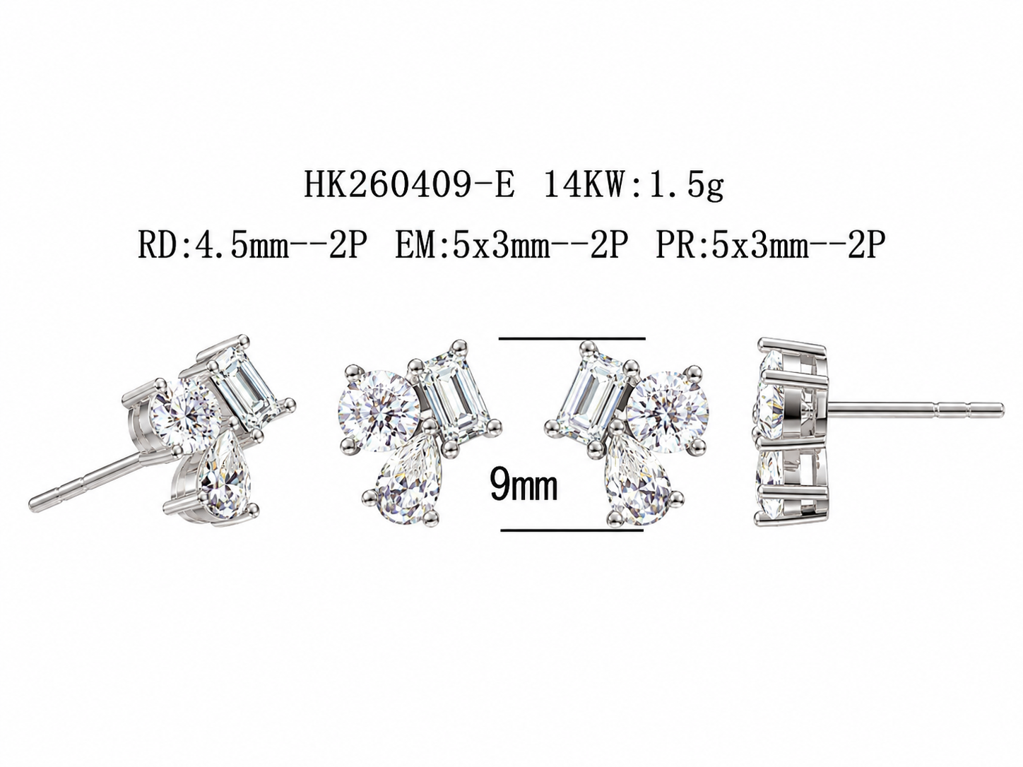 Diamond Earrings / HK260409-E
