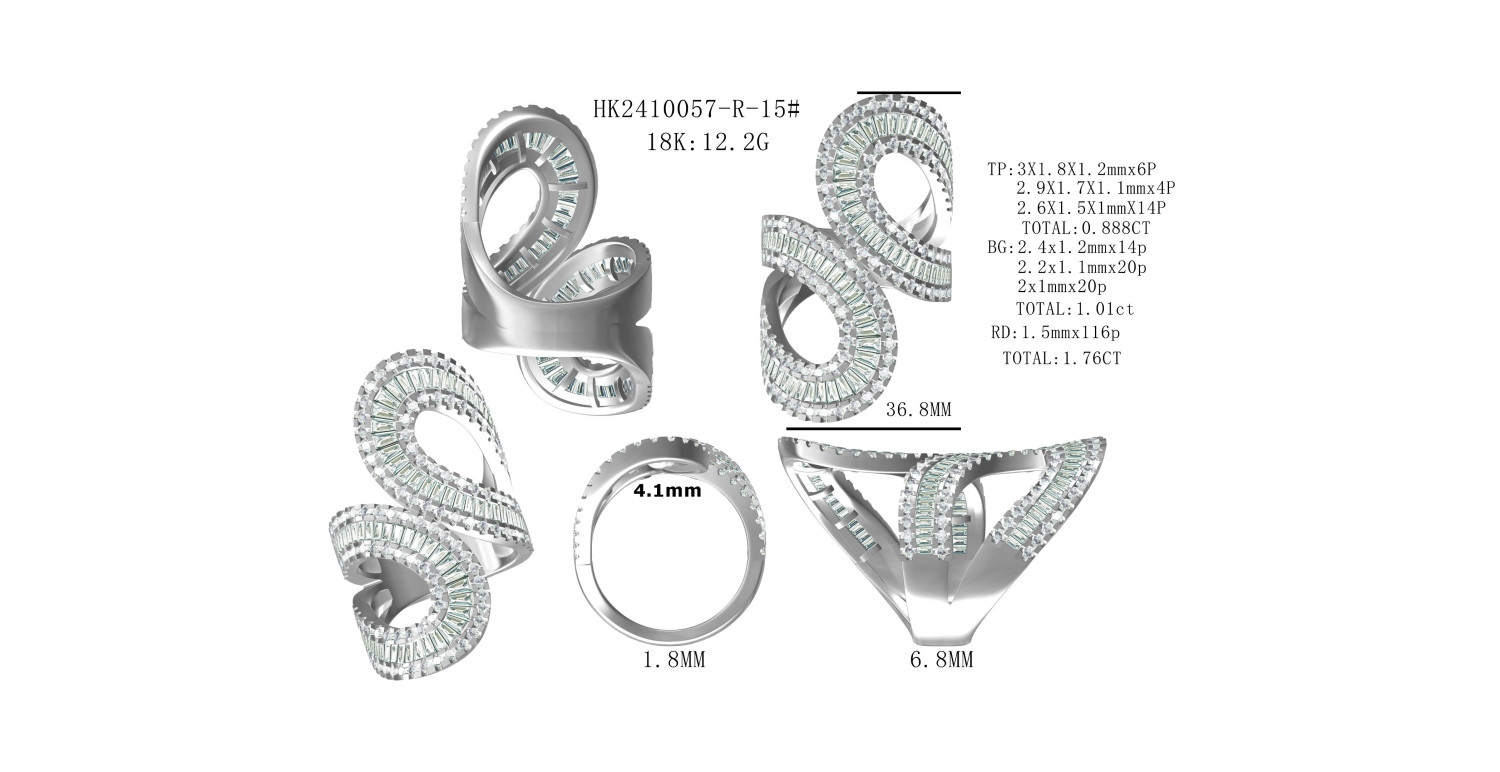 Diamond Ring / HK2410057-R-15# (PK-383R)