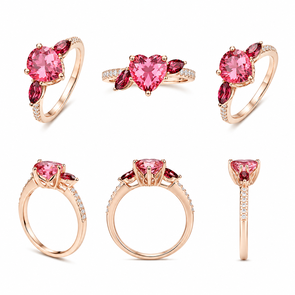 Tourmaline With White Diamond Ring / PK-49R/OHR