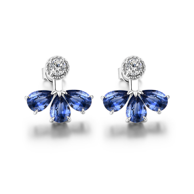 Floral Sapphire Earrings / PK-19E+1/HOR
