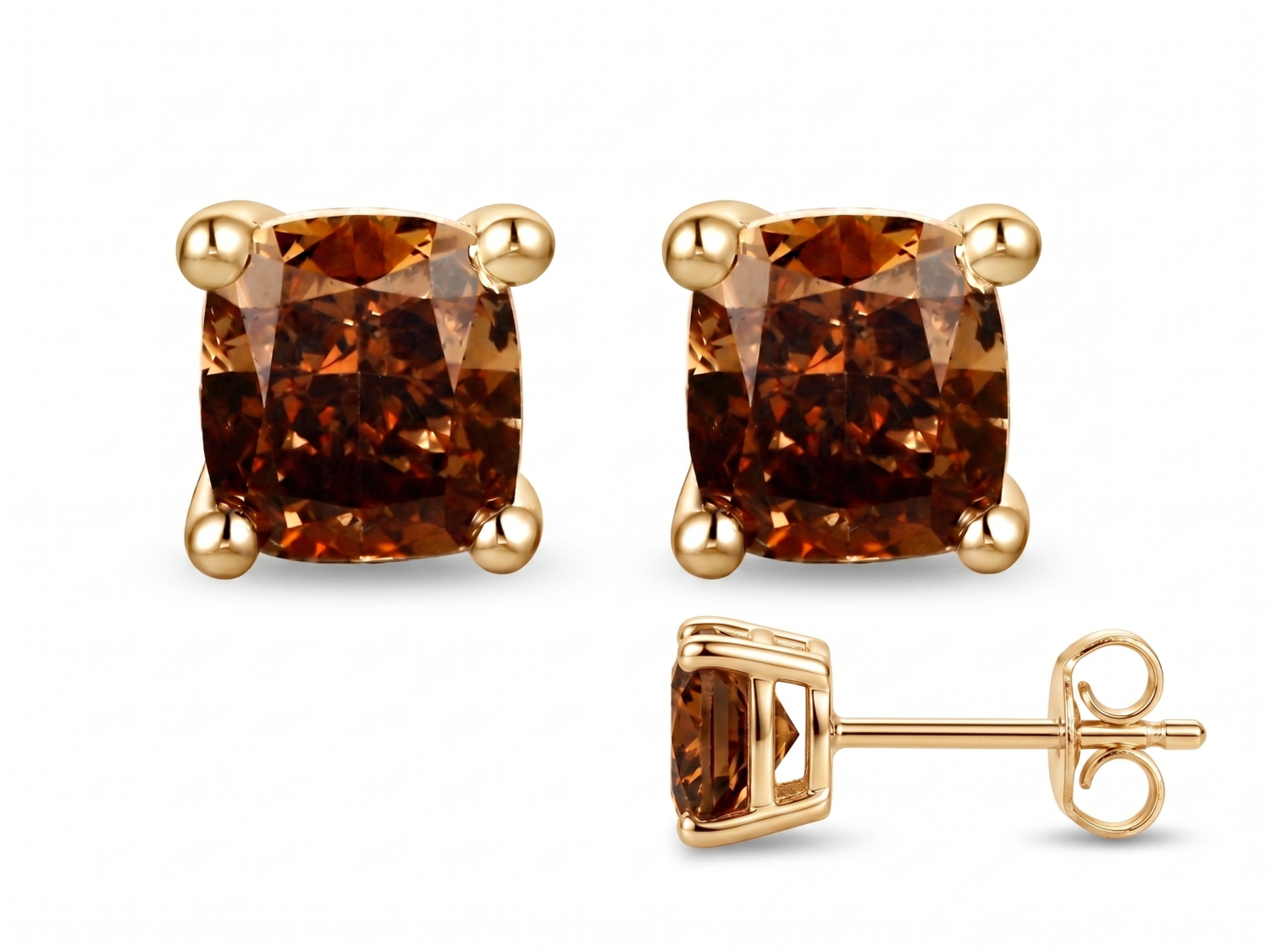 Natural Colour Diamond Earrings / PK-80E+1/NMR