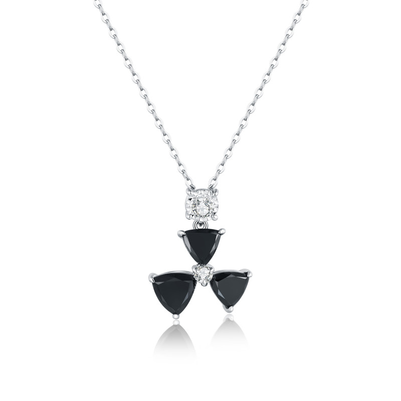 Black & White Diamond Pendant / PK-46SP/NSR