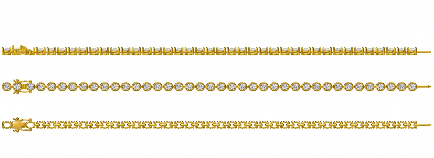 Gemstone Tennis Bracelet / PK-119B