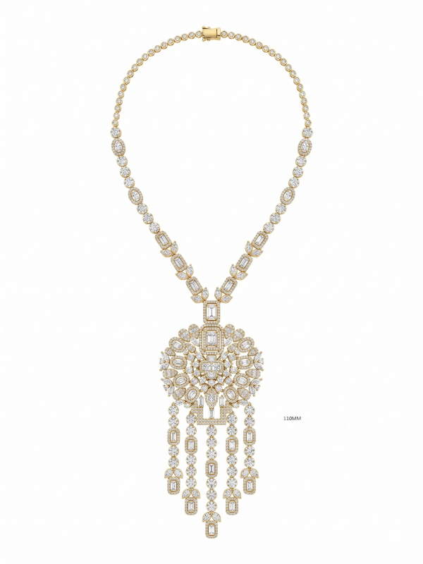 Gold and Diamond Necklace / MDG-B-1475