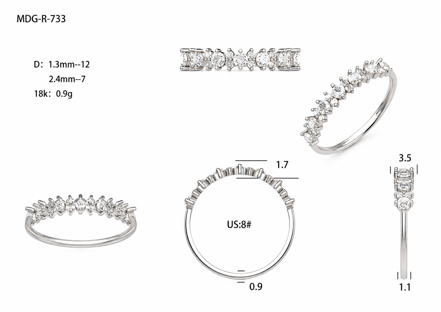 Diamond Earrings / MDG-R-733