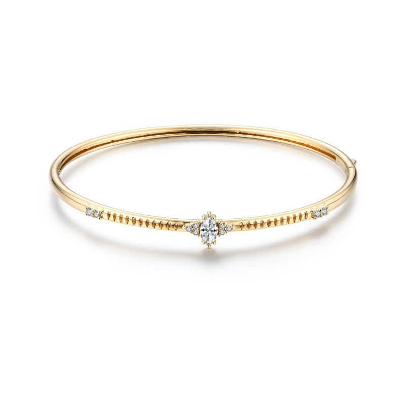 GIA Certified Marquise Diamond Bangle / PK-24B/MRRR
