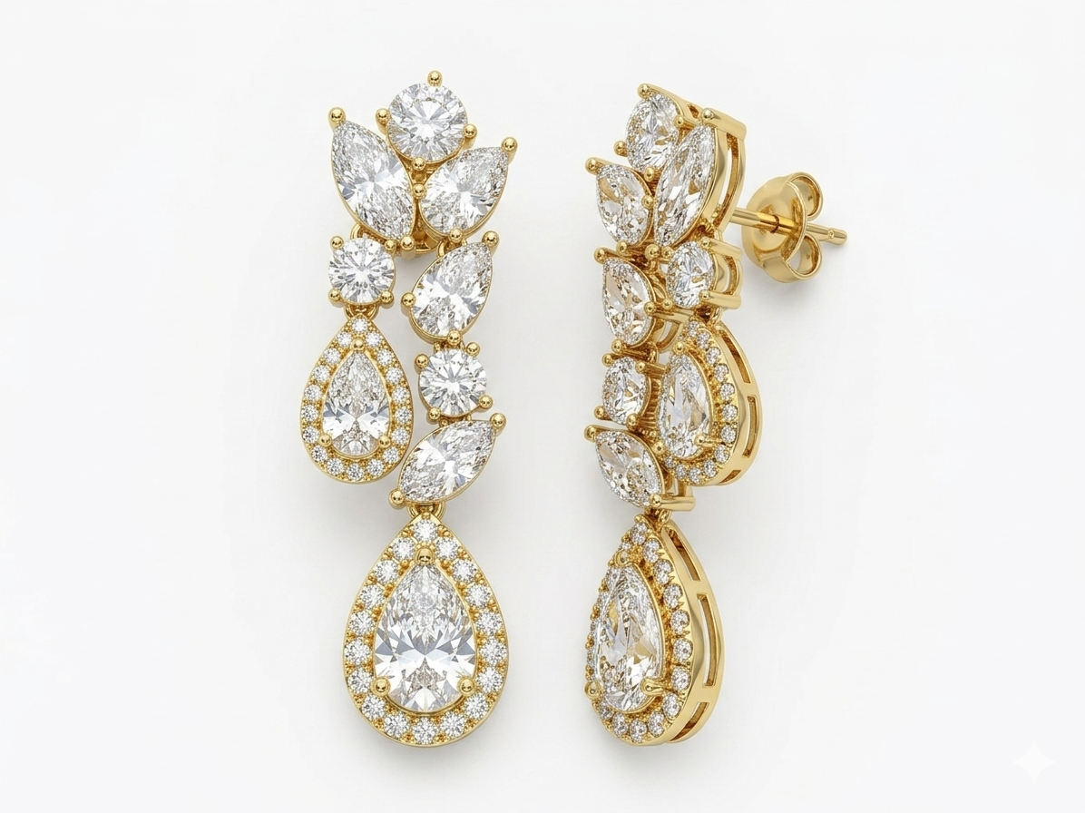 Diamond Earrings / MDG-E-558