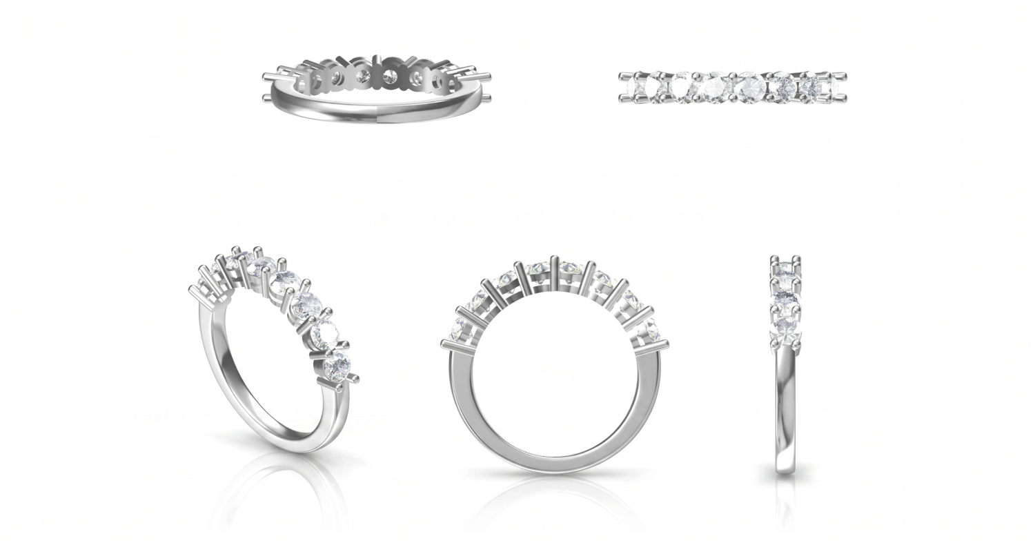 Half Eternity Ring / HK2508028-R-15PT