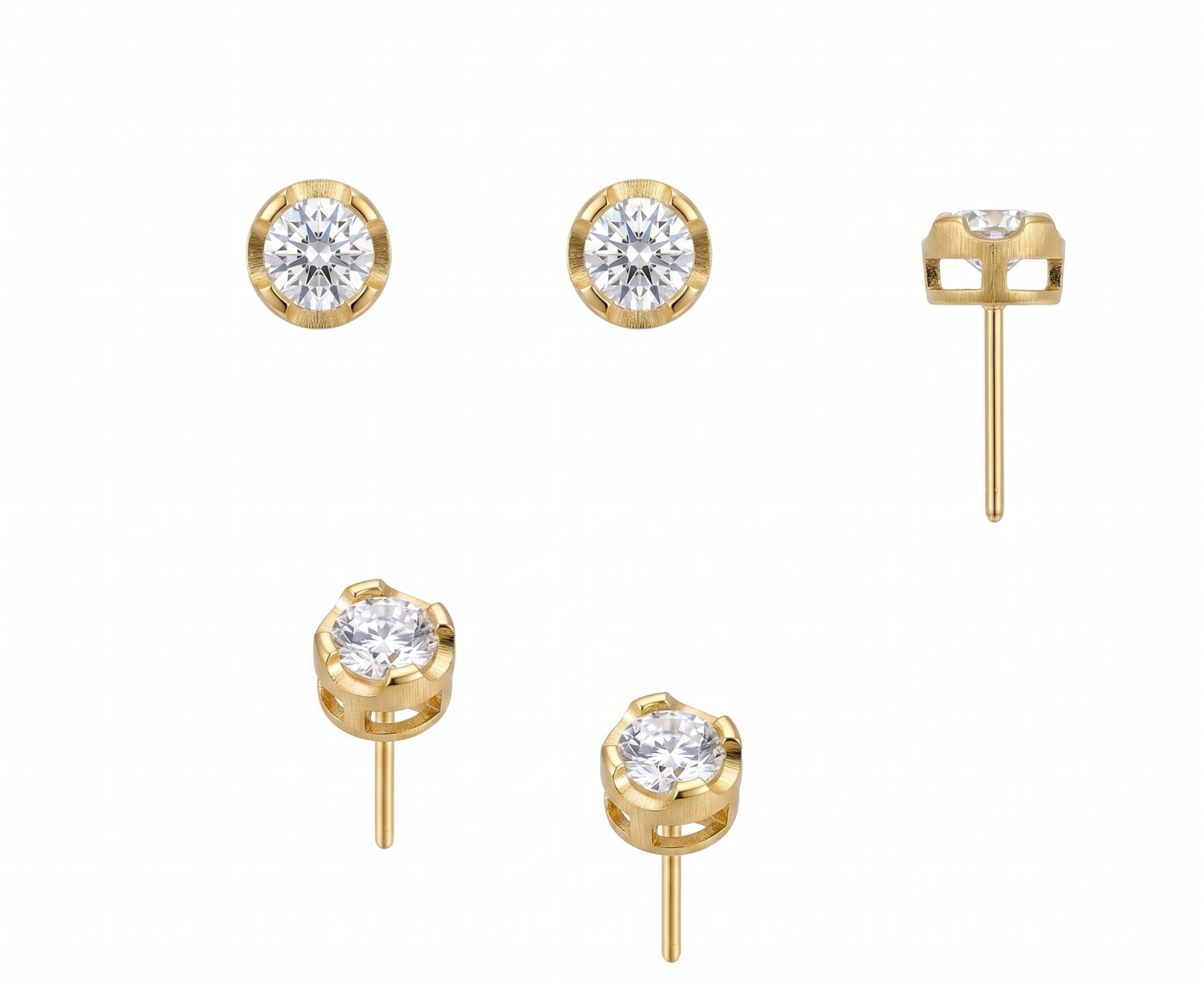 Diamond Stud Earrings / MDG-E-1364 50PT(PK-160E)