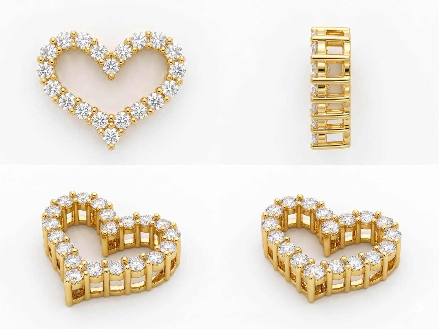 Pendants Heart Halo / MDG-P-1559