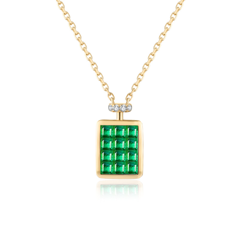 Emerald and Diamond Pendant / PK-68P+3/HRR