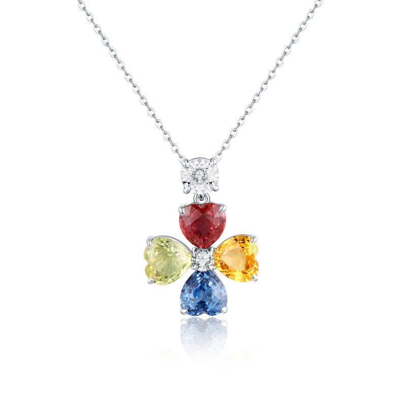 Colour Sapphire and Diamond Pendant / PK-51SP/HCR