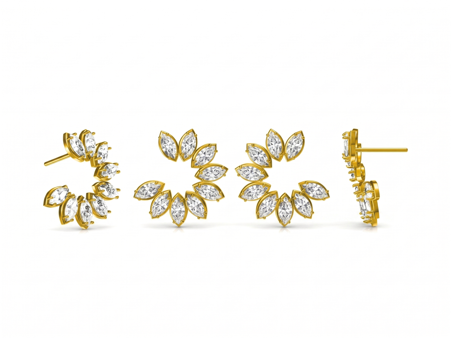 Marquise Diamond Earrings / HK2501033-E
