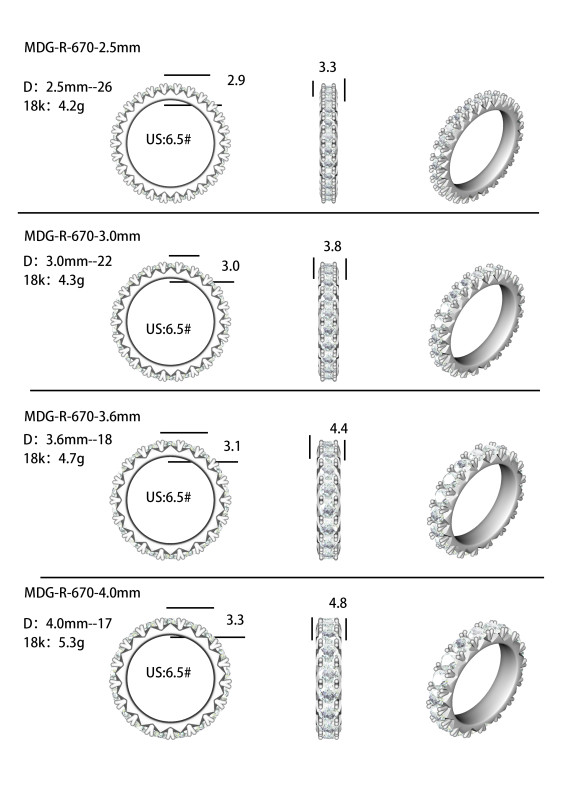 Diamond Eternity Ring / MDG-R-670-2.5mm (PK-376R)