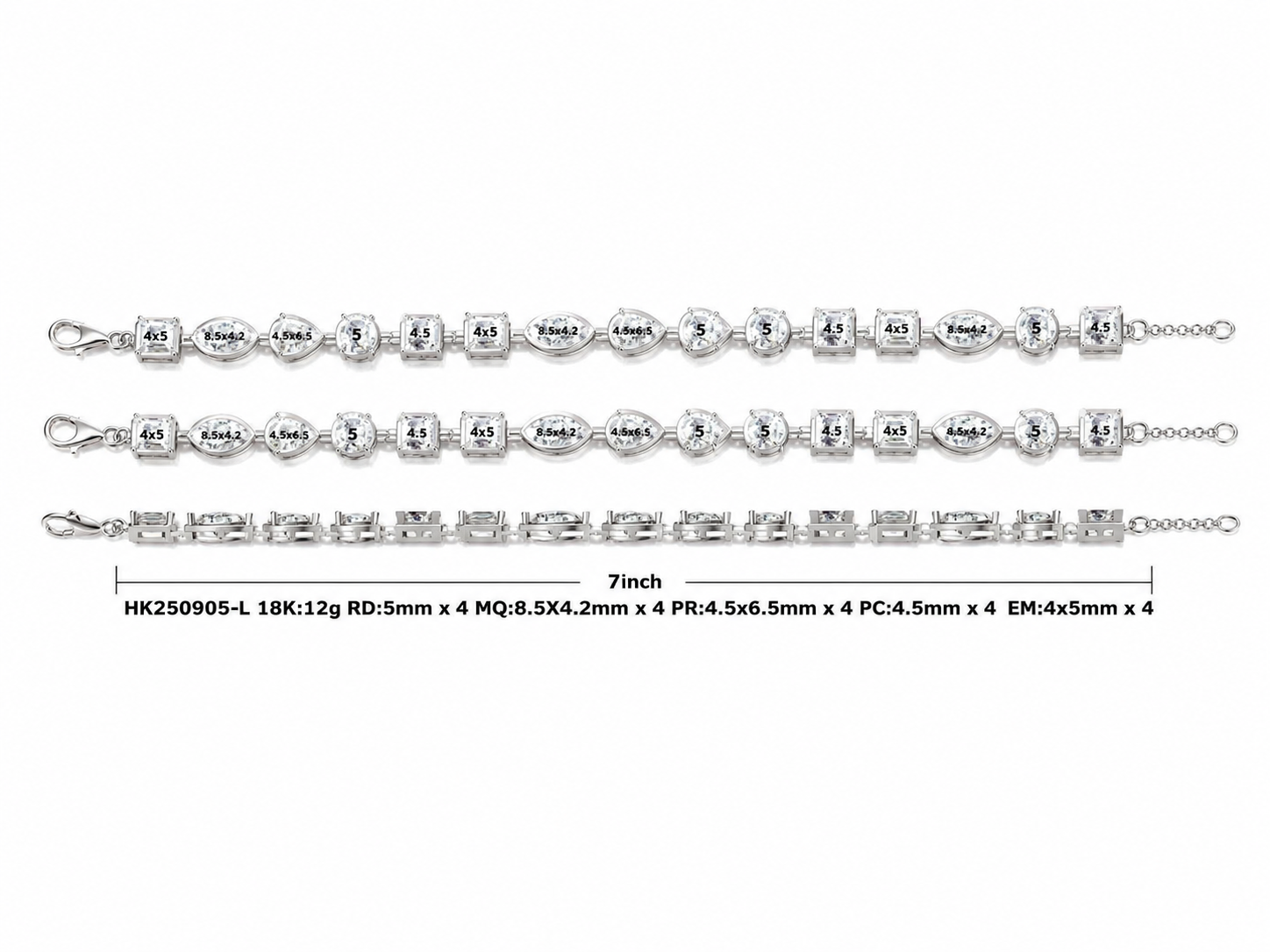 Diamond Bracelets / HK250905-L