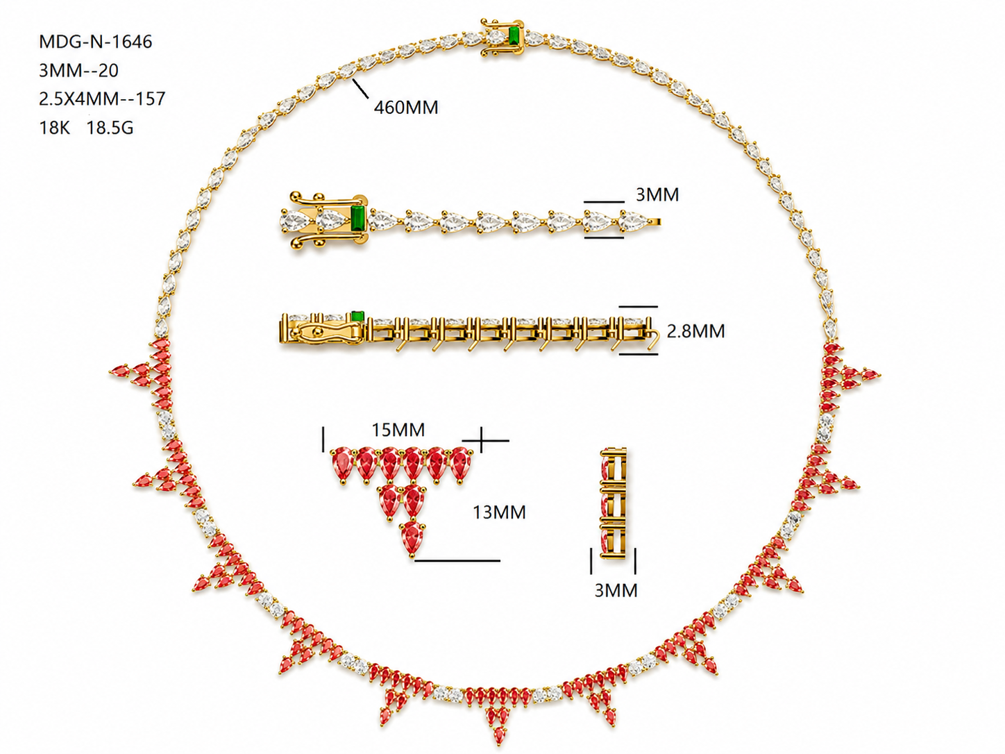 Diamond Necklace / MDG-N-1646