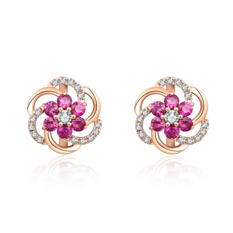 Ruby and Diamond Earrings / PK-59SE+2/TMR