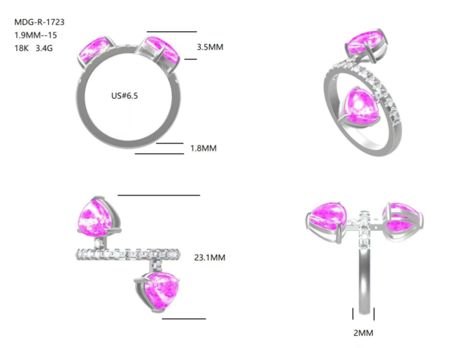 MDG-R-1723(PK-397R) / Gemstone Ring