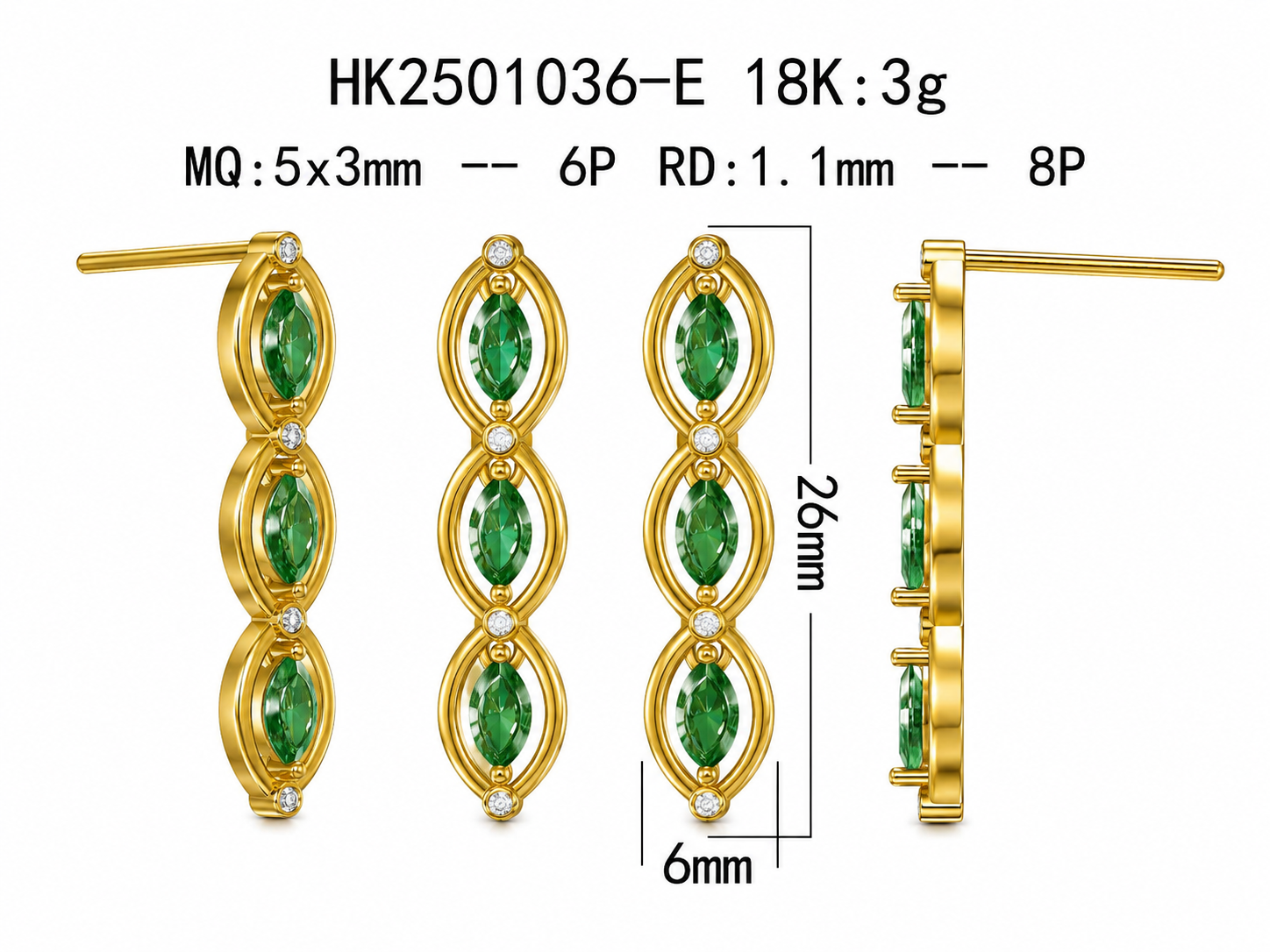 Diamond Earring / HK2501036-E