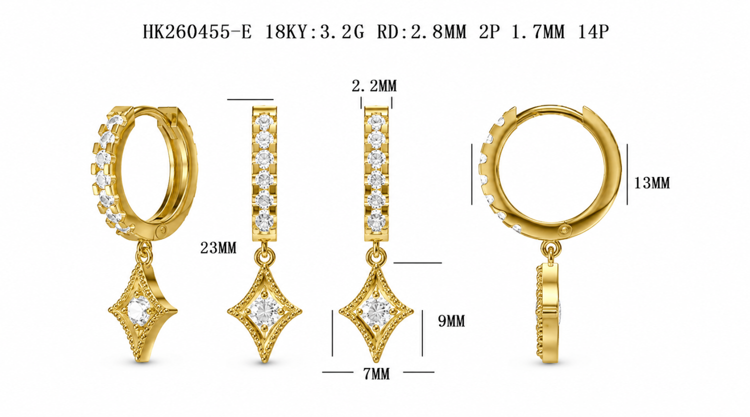 Diamond Earring / HK260455-E