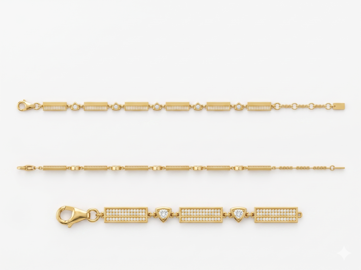Designer Triangle Bracelets  /  MDG-B-1547