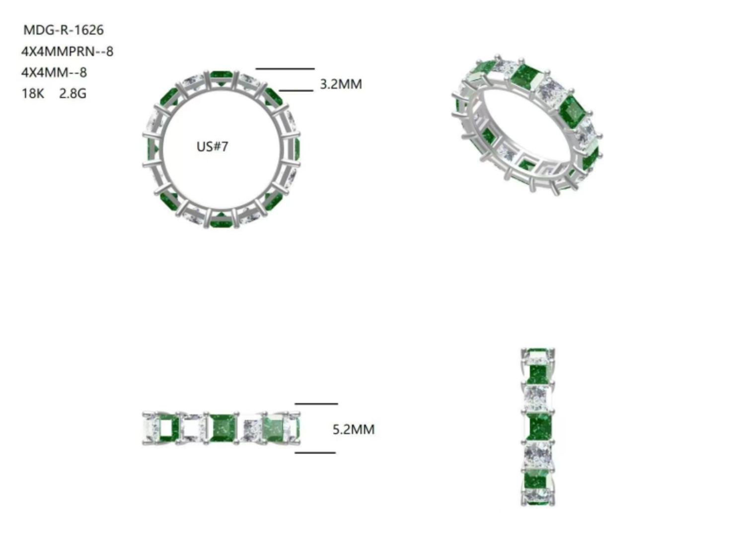 MDG-R-1626(PK-399R) / Emerald Ring