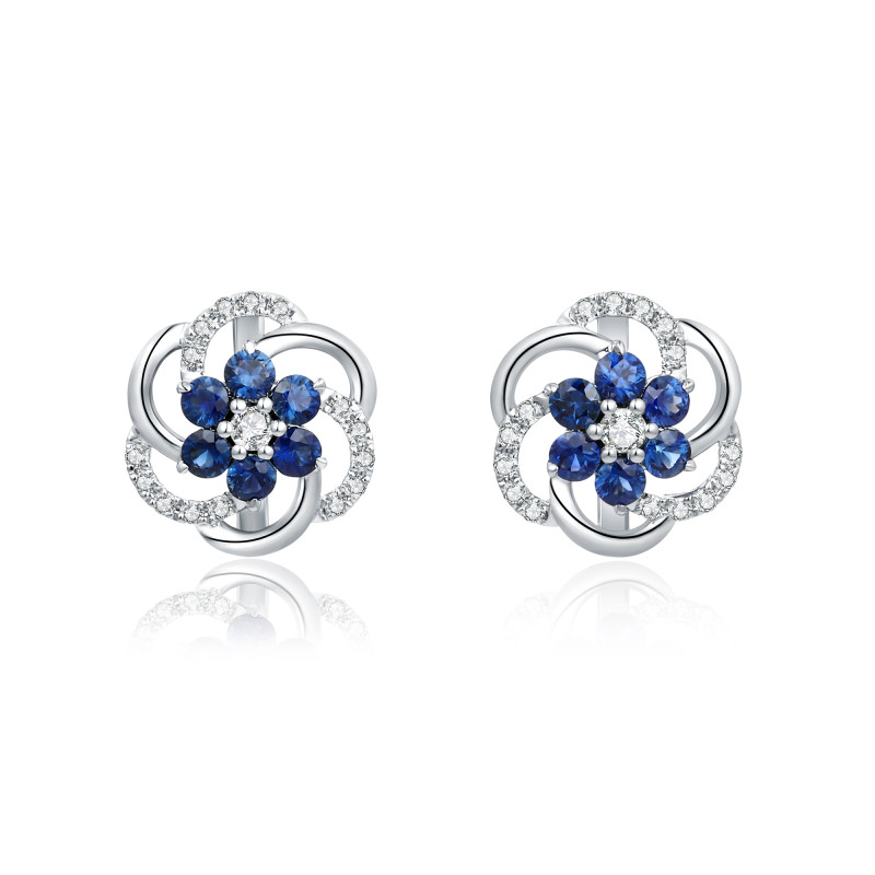 Sapphire and Diamond Earrings / PK-59SE+3/TCR