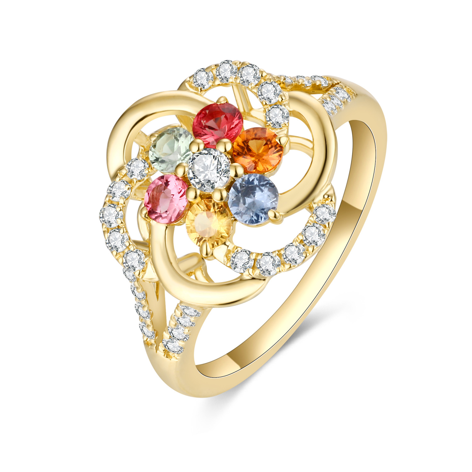 Colour Sapphire and Diamond Ring / PK-59SR/COR