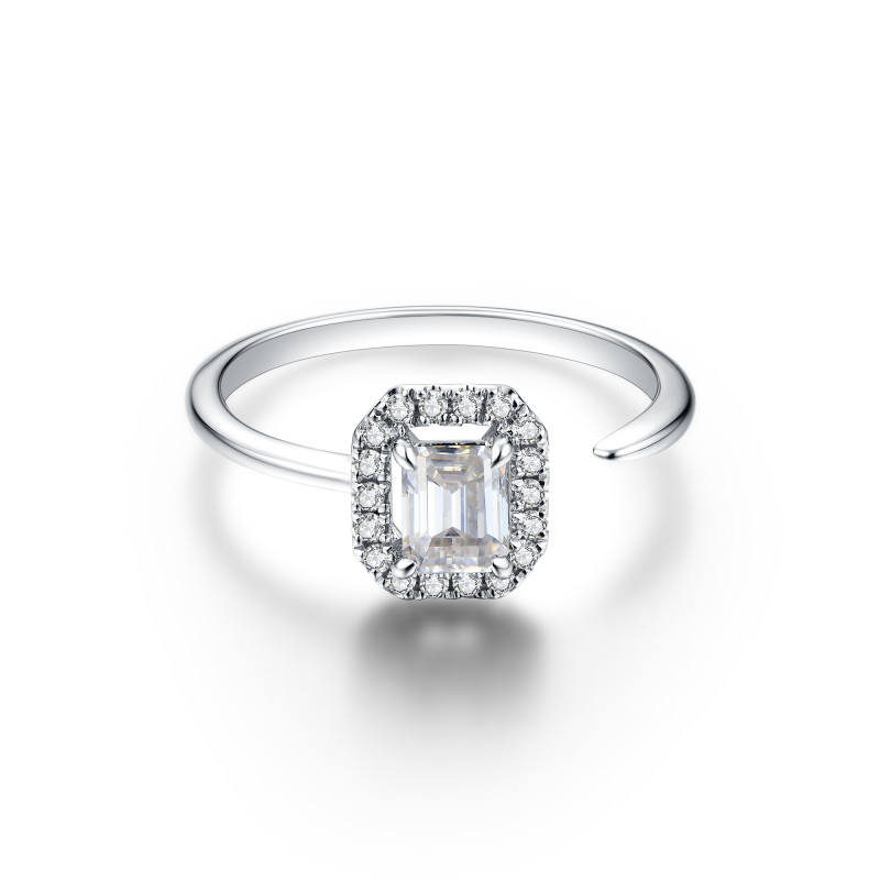 Emerald Pave Diamond Open Ring / PK-38R+1/ANR