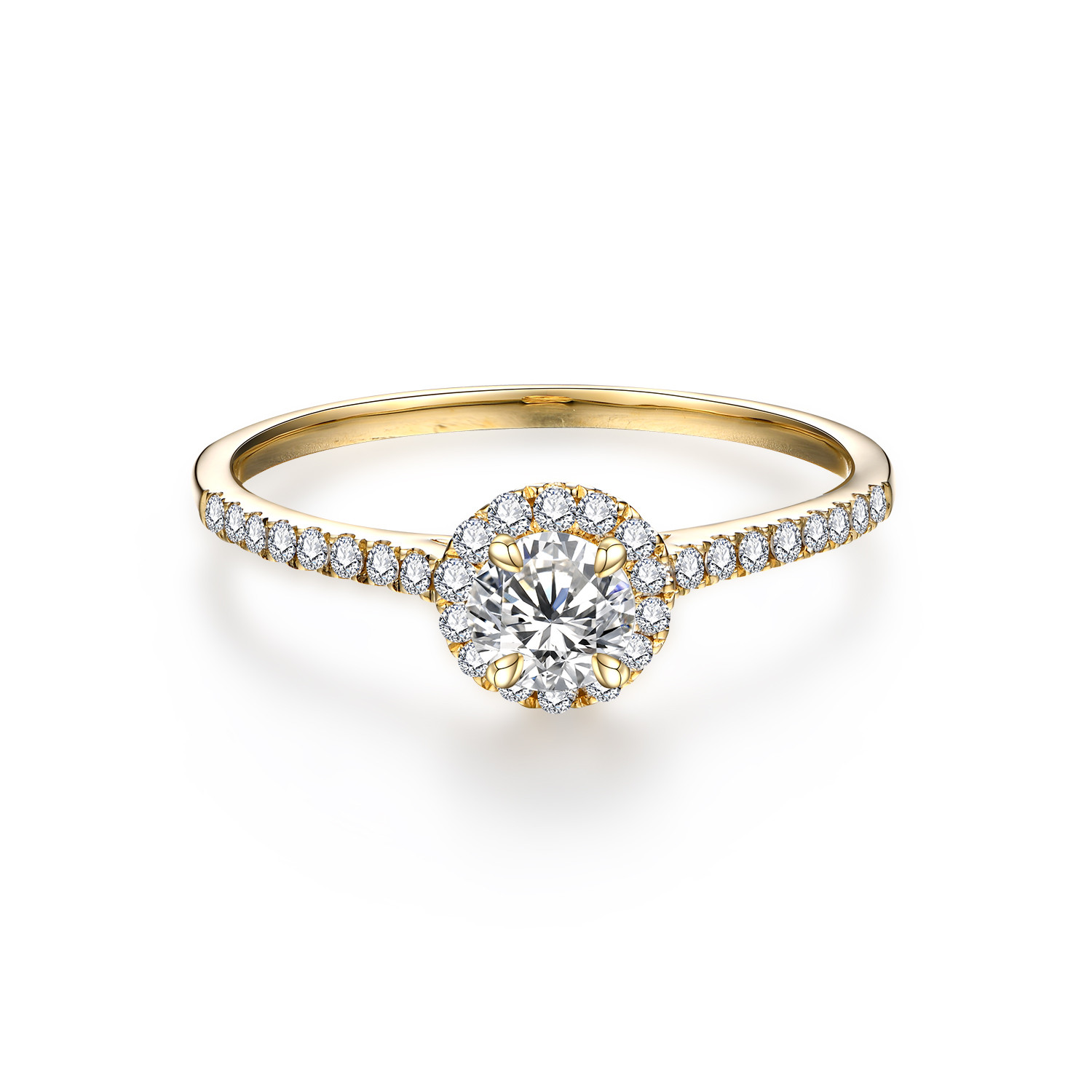 GIA Certified Round White Diamond Ring / PK-21R/COR
