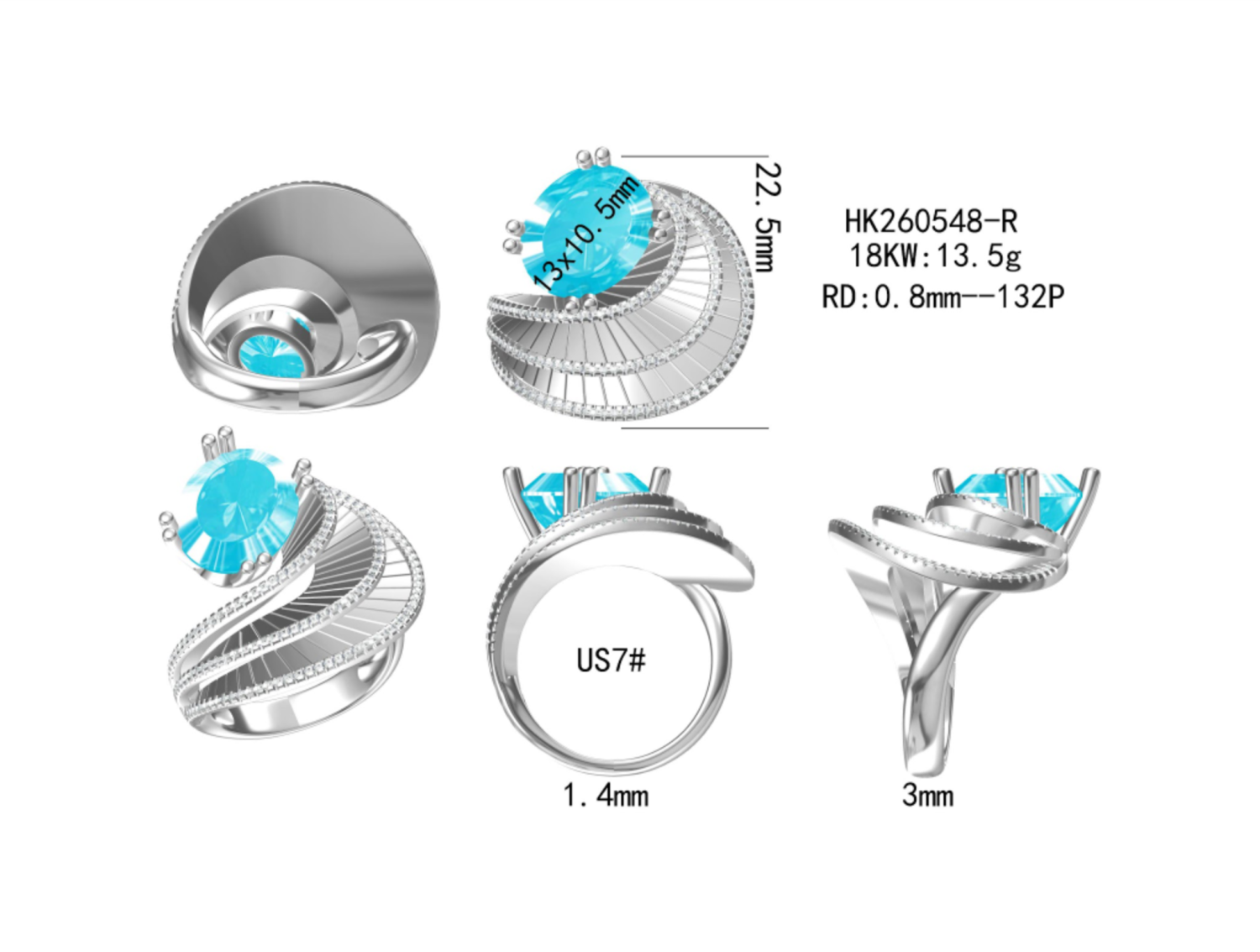 HK260548-R(PK-434R) / Gemstone Ring