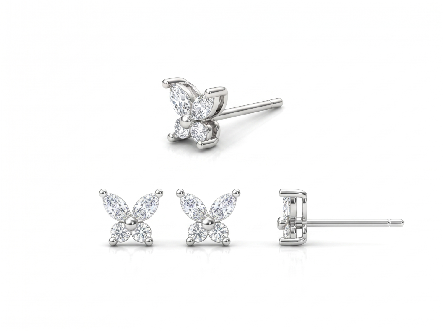 Diamond Stud Earrings / HK260346-E