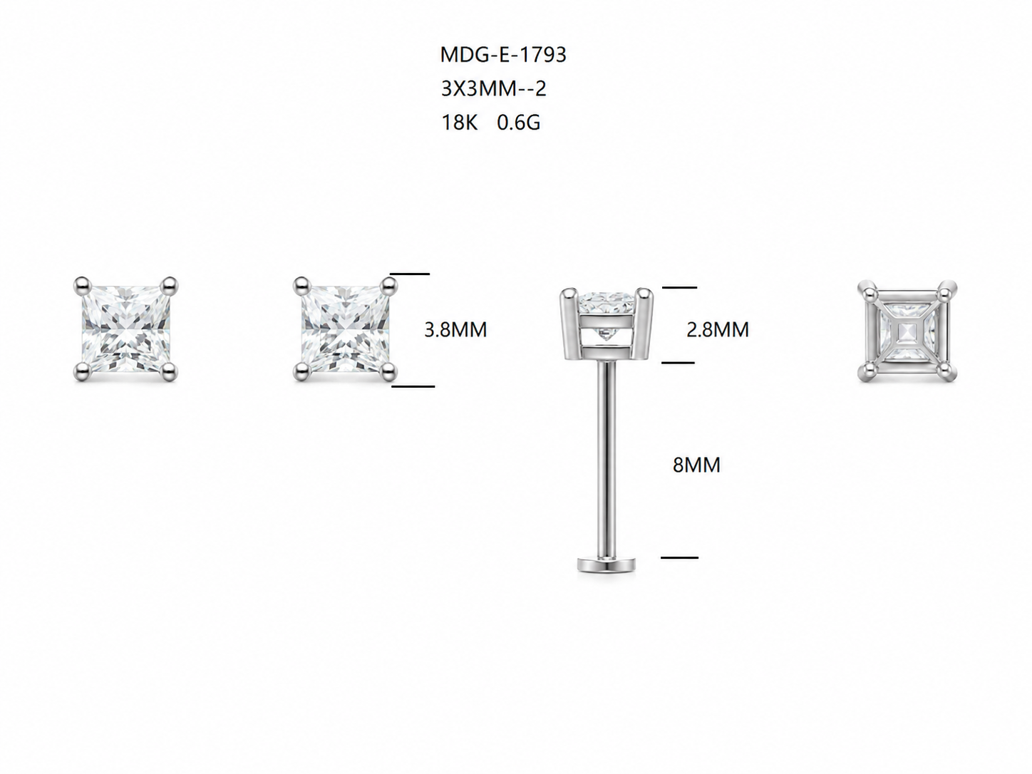 Diamond Earrings / MDG-E-1793