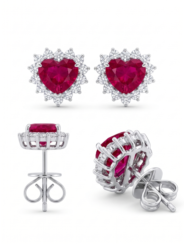 Ruby With Diamond Earrings / PK-71E/ASR