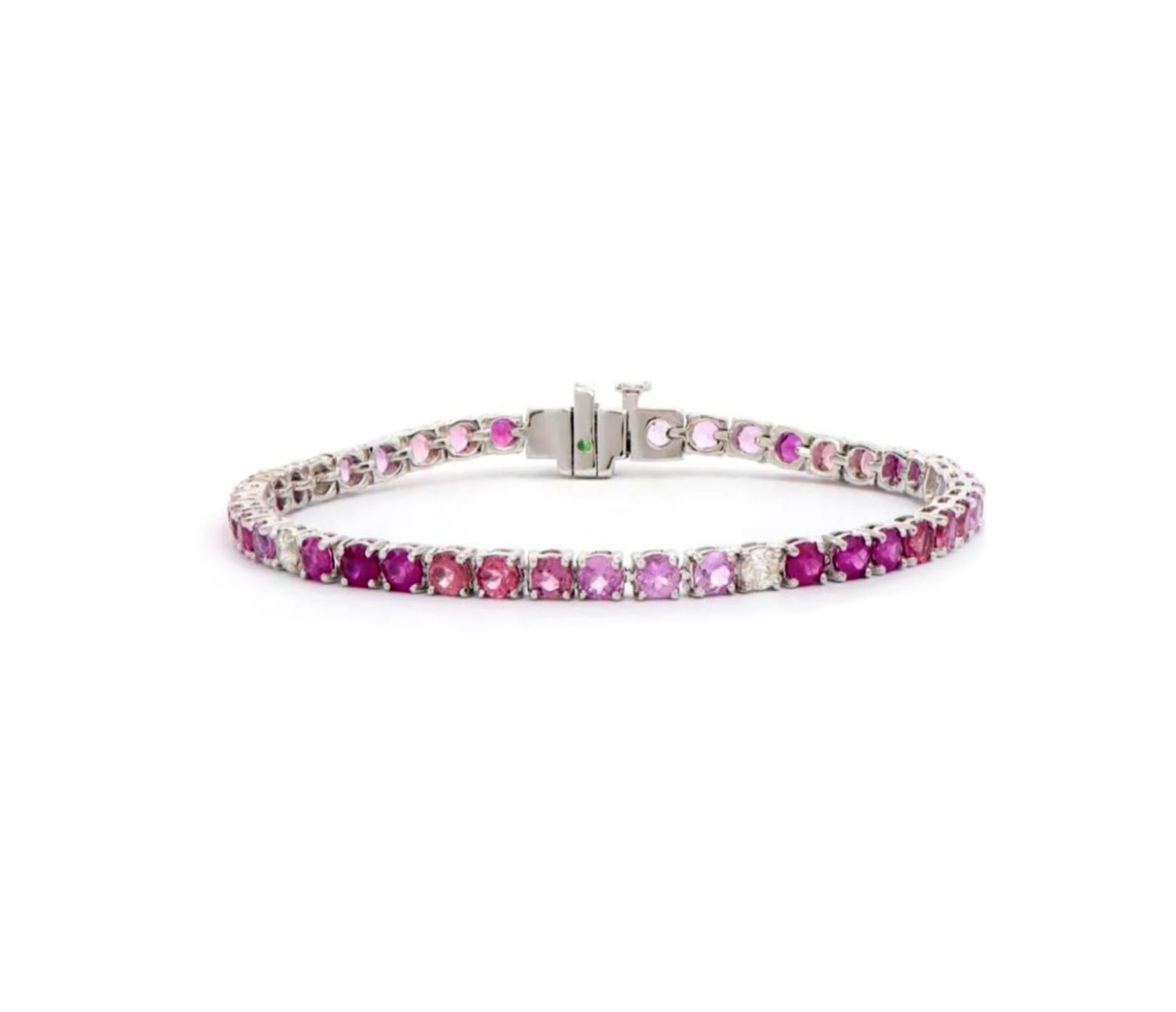 Pink Sapphire with Diamond Bracelet / PK-49B/MMAR