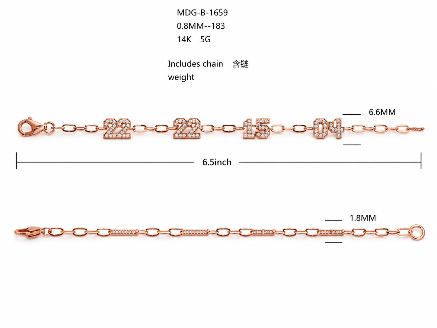 Diamond Bracelet / MDG-B-1659