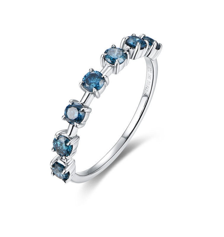 Big Blue Diamond Dainty Ring / PK-16R+5/EHR