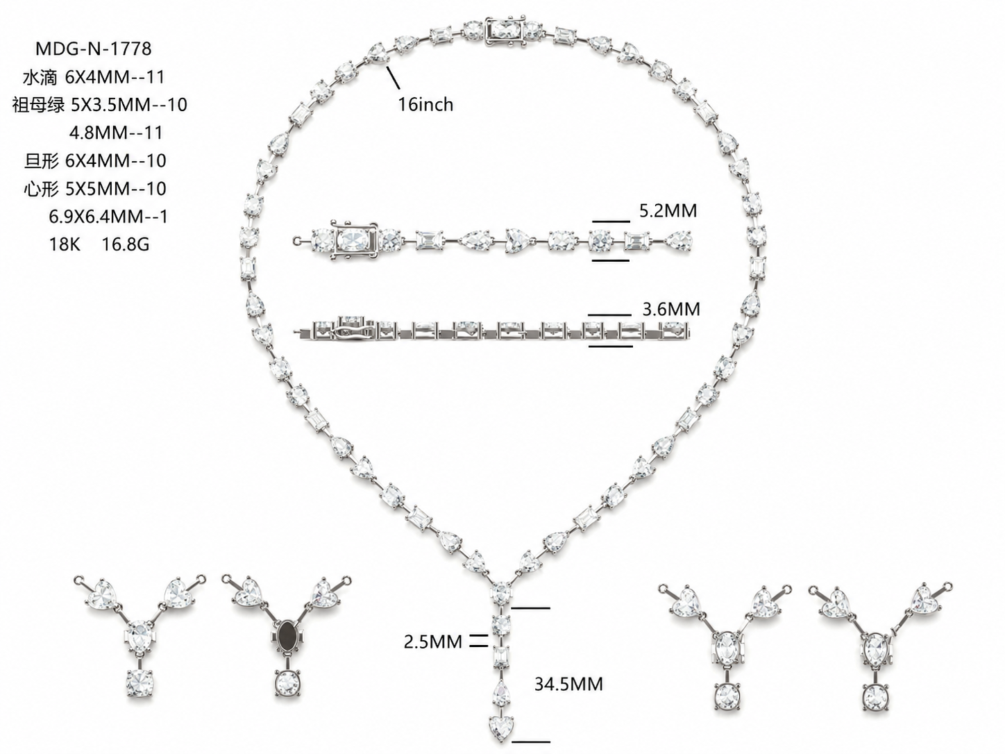 Diamond Necklace / MDG-N-1778