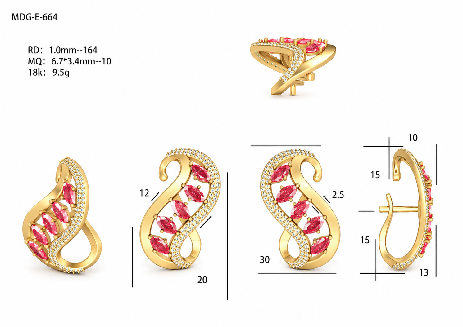 Diamond Earring / MDG-E-664
