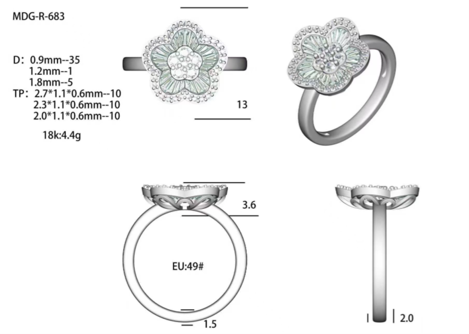 MDG-R-683(PK-433R) / Diamond Ring
