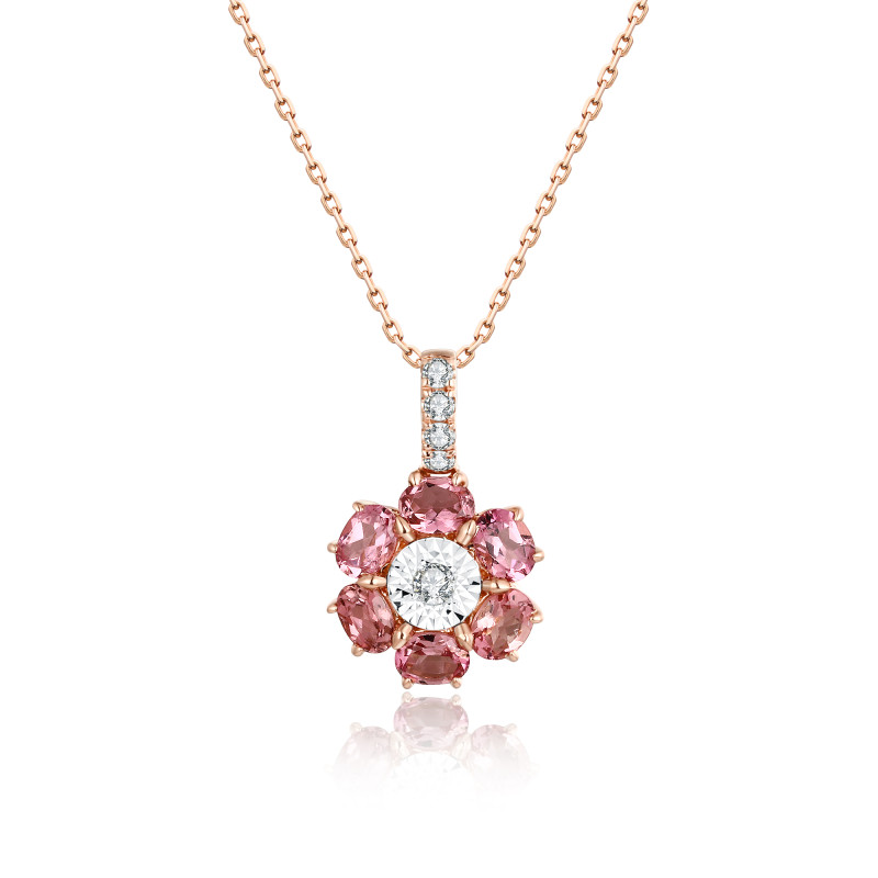 Tourmaline and Diamond Pendant / PK-53SP/NNR