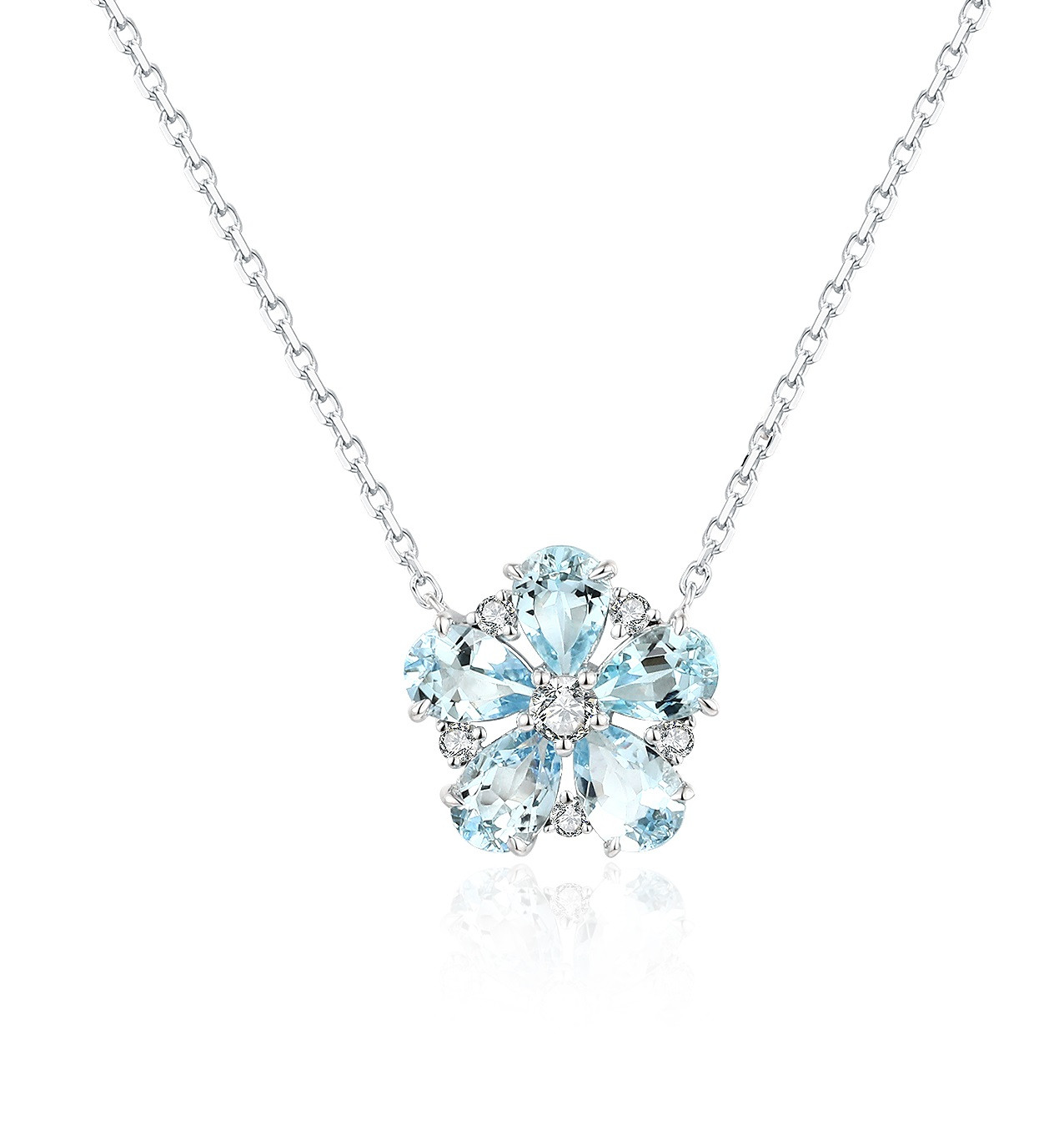 Aquamarine and Diamond Pendant / PK-65SP/COR