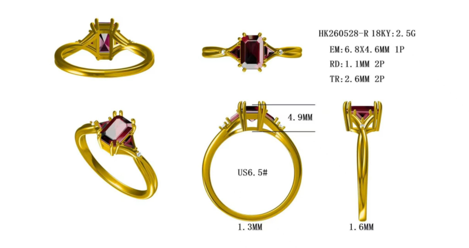 HK260528-R(PK-413R) / Emerald Ring