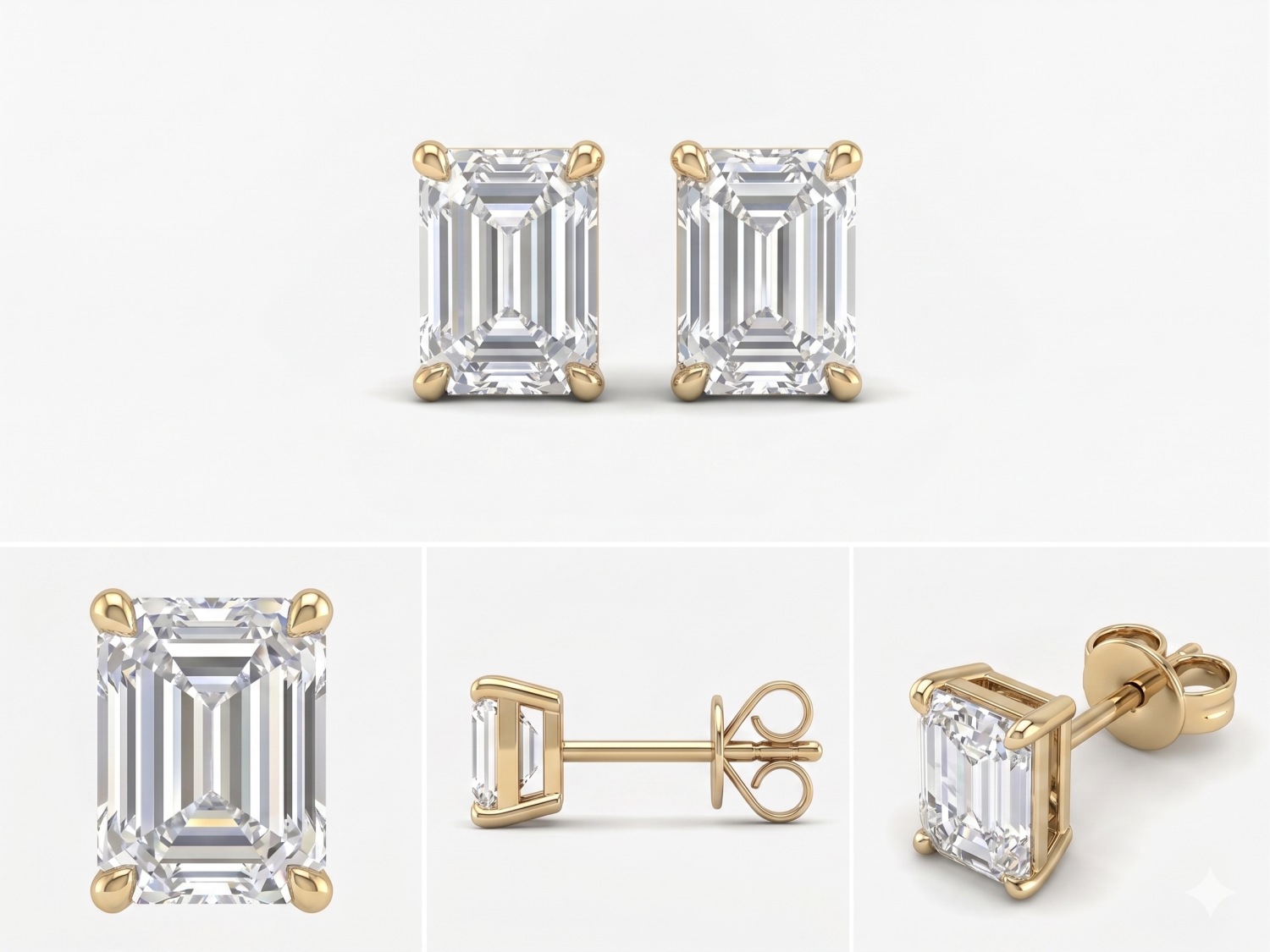 Gold Diamond Earrings / PK-107E+1/CHR