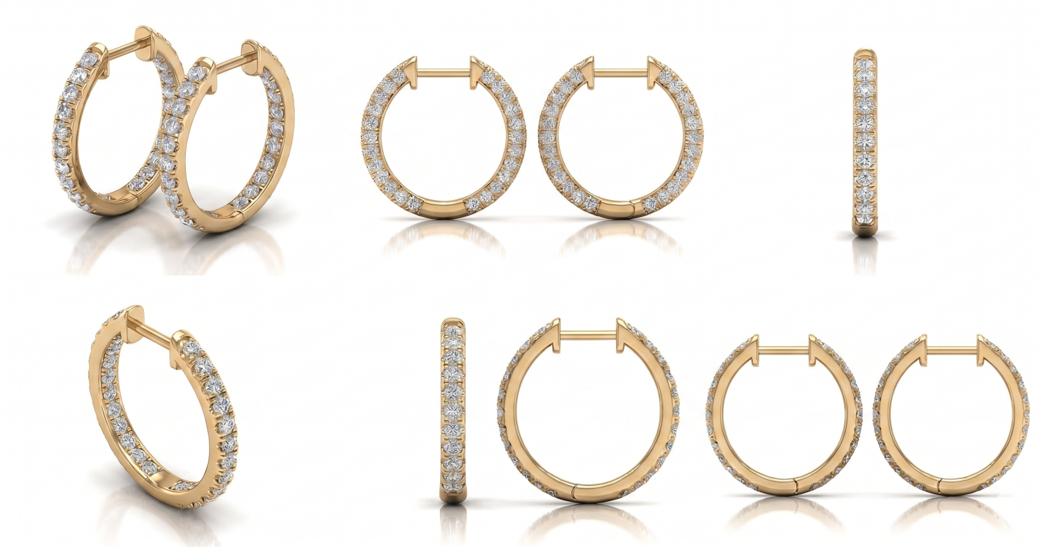 White Diamond Earrings / PK-6E/MMMR