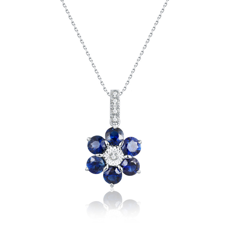 Sapphire and Diamond Pendant / PK-54SP/AHR